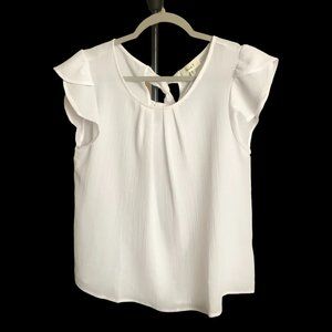 Love J white short sleeve blouse in Medium